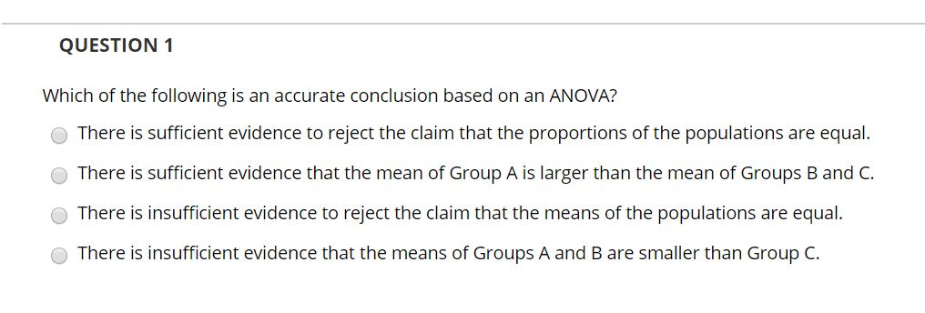 Solved QUESTION 1 Which of the following is an accurate | Chegg.com