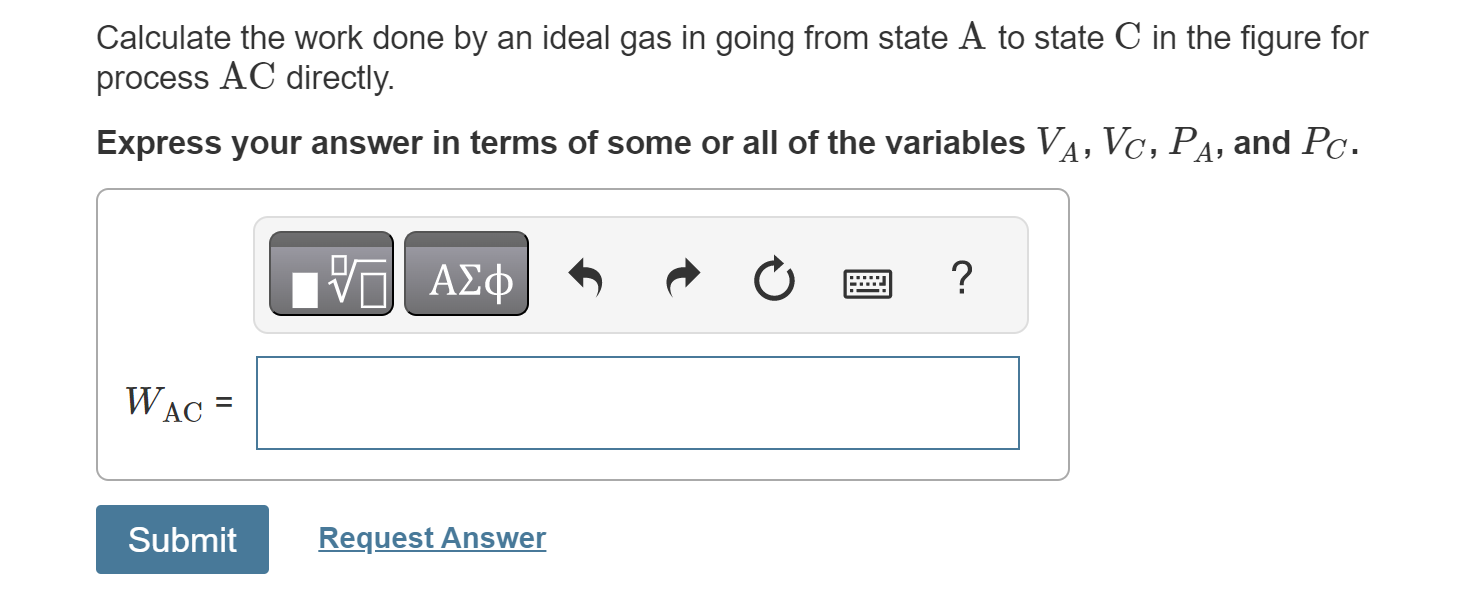 Solved Calculate the work done by an ideal gas in going from | Chegg.com