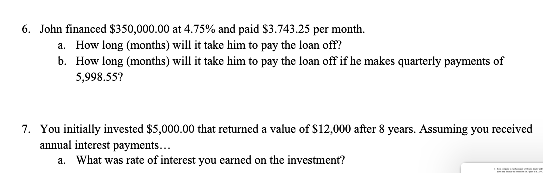 Solved 1. Your Company Is Purchasing An Otr Semi-tractor And 