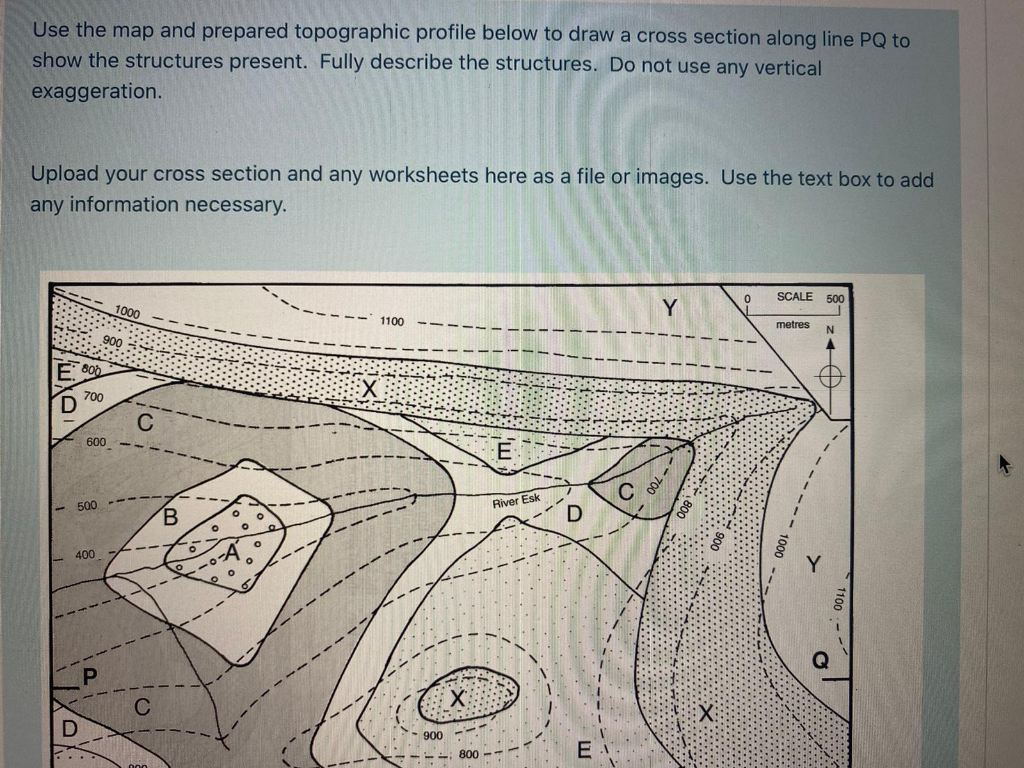 Solved Use The Map And Prepared Topographic Profile Below To | Chegg.com