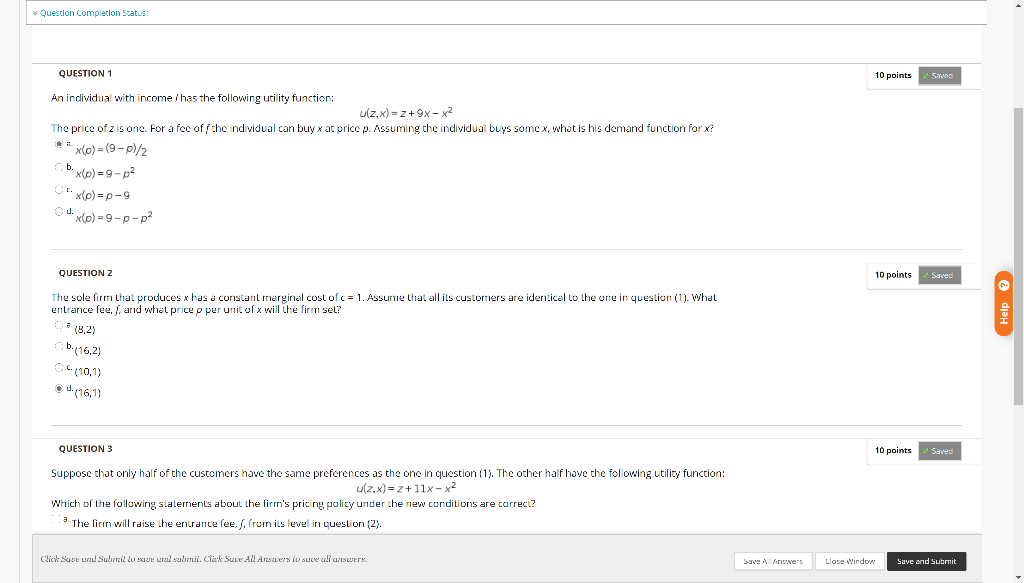Solved Question Completion Status: QUESTION 1 10 points | Chegg.com
