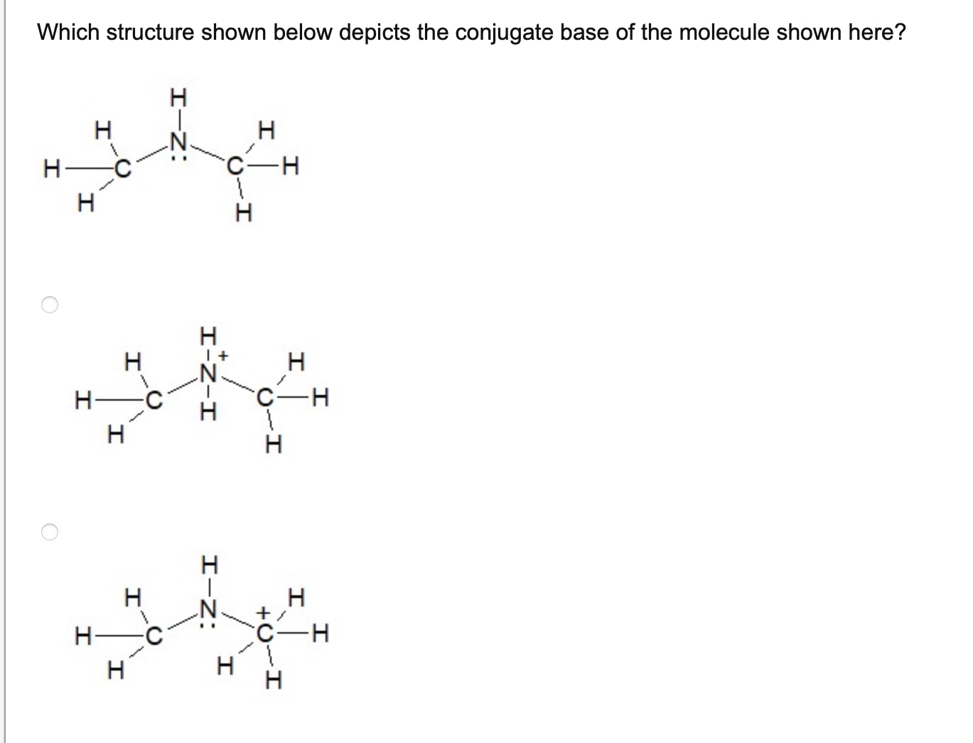 Solved Which structure shown below depicts the conjugate | Chegg.com