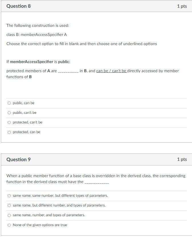 Solved Question 8 1 Pts The Following Construction Is Used: | Chegg.com