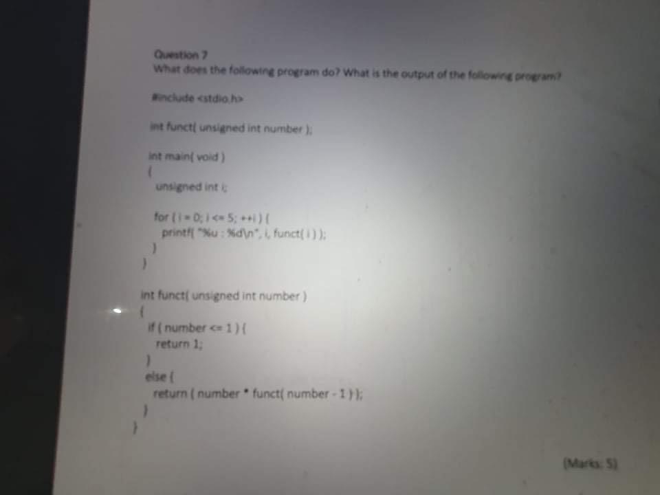 Solved Question ? What does the following program do? What | Chegg.com