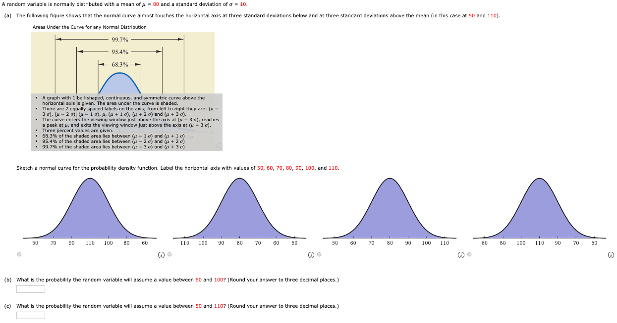 Solved A Random Variable Is Normally Distributed With A Mean | Chegg.com