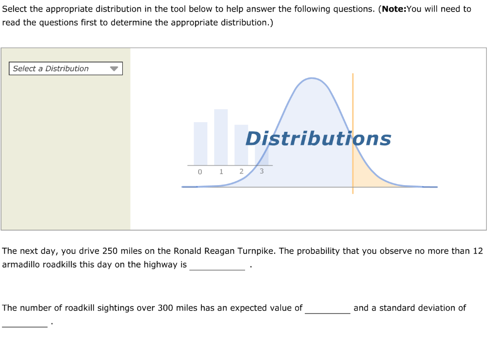 Solved Select the appropriate distribution in the tool | Chegg.com