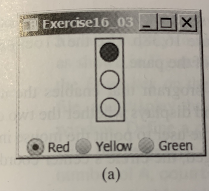 Solved *16.3 (Traffic lights) Write a program that simulates | Chegg.com
