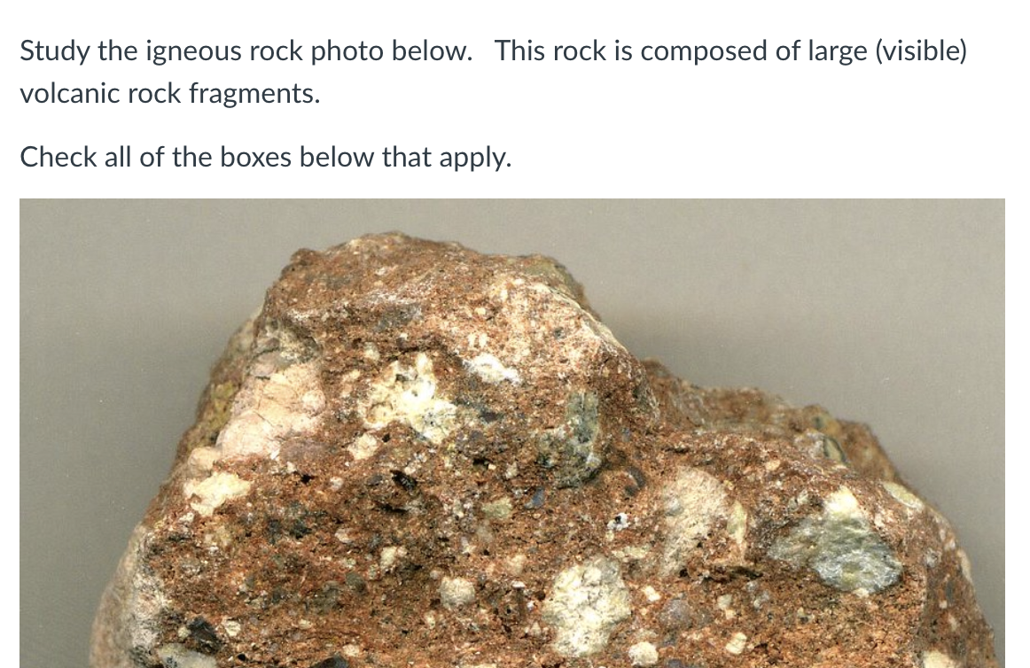 volcanic breccia igneous rock