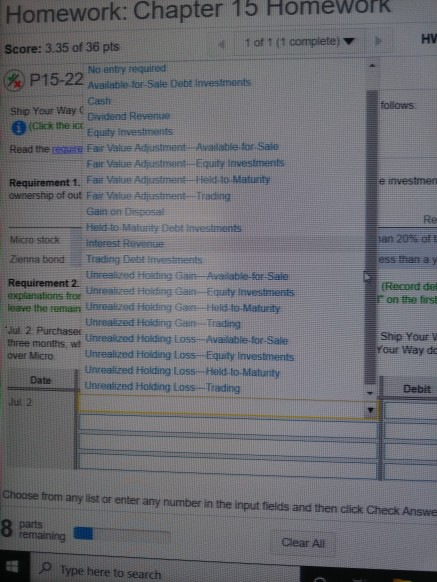 Solved Save Homework: Chapter 15 Homework Score: 0 of 36 pts | Chegg.com