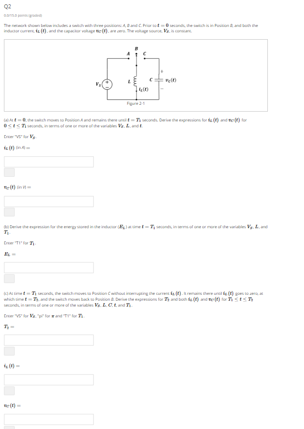 Solved Q2 1.0 points graded) and both the The network shown | Chegg.com