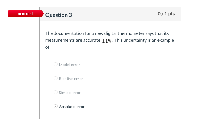 Partial Question 1 0.5/1 pts Which of the following | Chegg.com