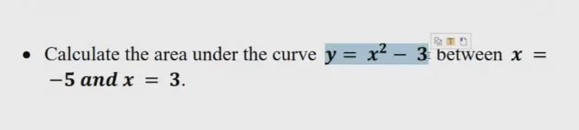 Solved • Calculate the area under the curve y = x2 y = x2 – | Chegg.com