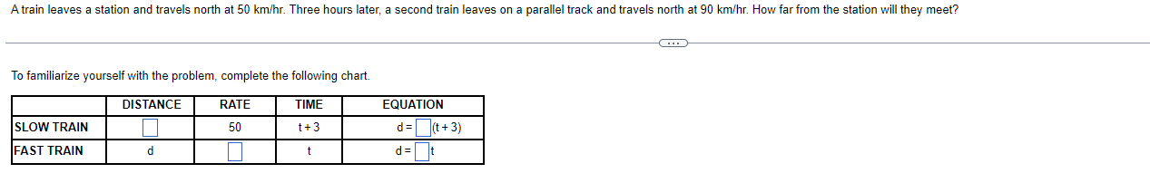Solved A train leaves a station and travels north at 50 | Chegg.com