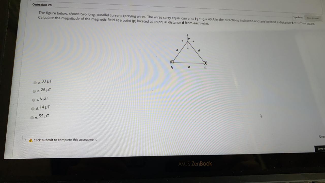 Solved Question 20 The figure below, shows two long, | Chegg.com