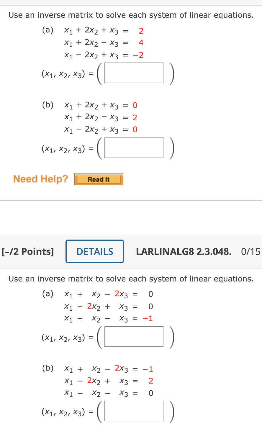 solved-use-an-inverse-matrix-to-solve-each-system-of-chegg