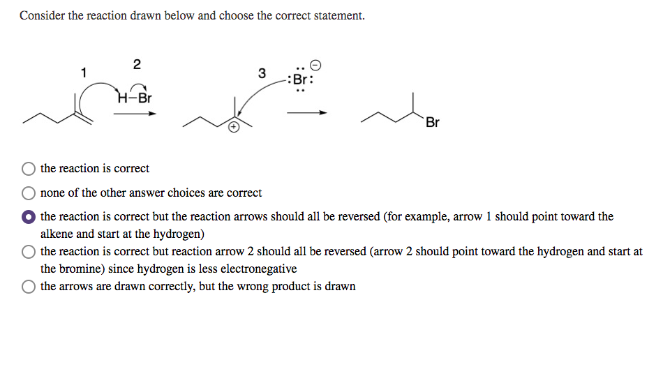 Solved Consider the reaction drawn below and choose the | Chegg.com