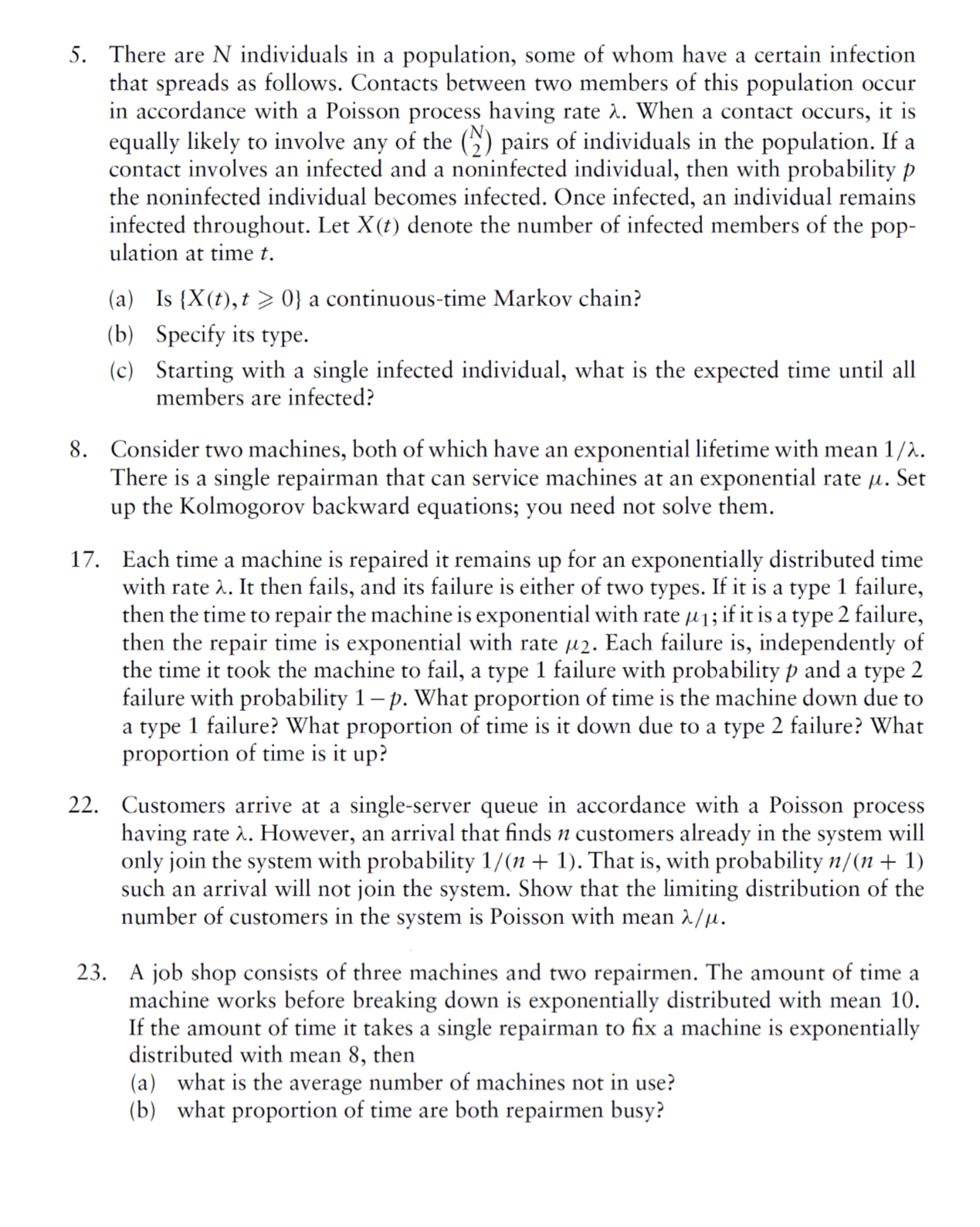 Solved 4. Consider A Post Office With Two Clerks. Three | Chegg.com