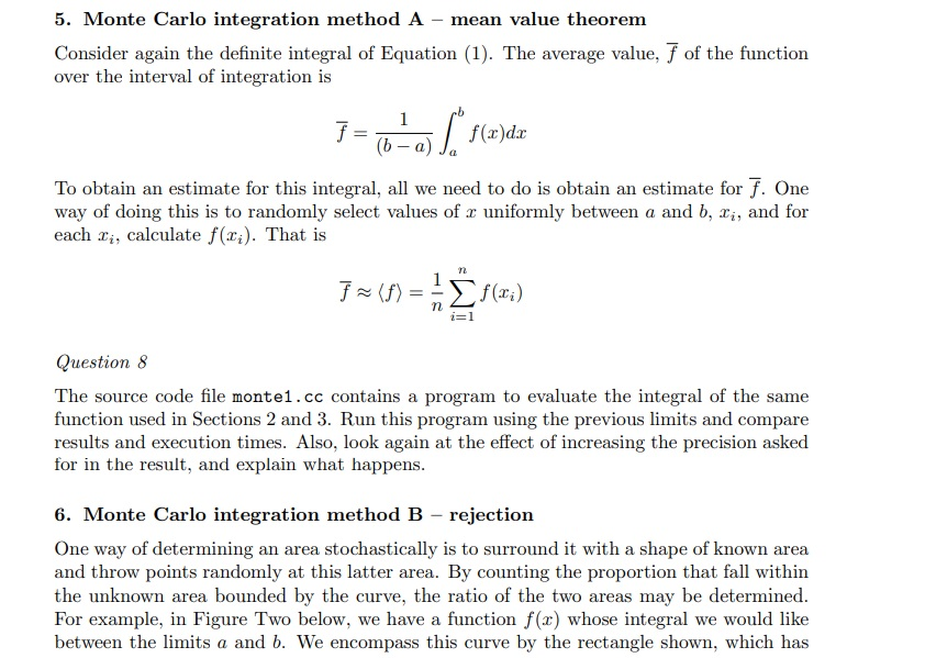 1. Introduction The evaluation of definite integrals | Chegg.com