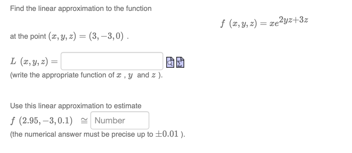 solved-find-the-linear-approximation-to-the-function-f-x-chegg