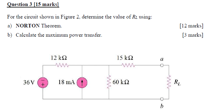 Solved Question 3 (15 marks] For the circuit shown in Figure | Chegg.com