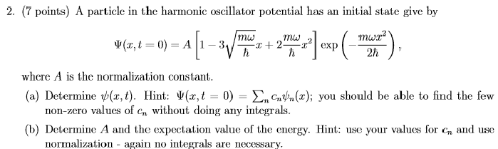 Solved 1. (5 points) In the ground state of the harmonic | Chegg.com