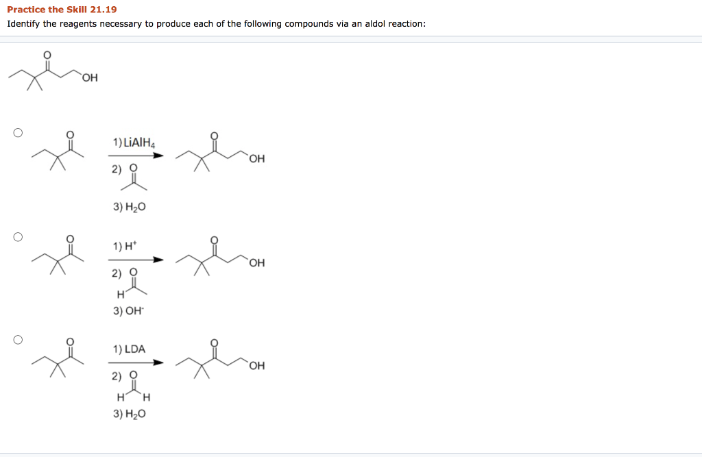 Solved Practice the Skill 21.19 Identify the reagents | Chegg.com
