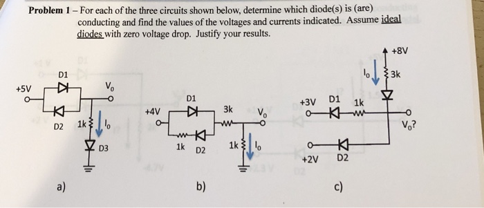 Solved Problem 1-For each of the three circuits shown below, | Chegg.com