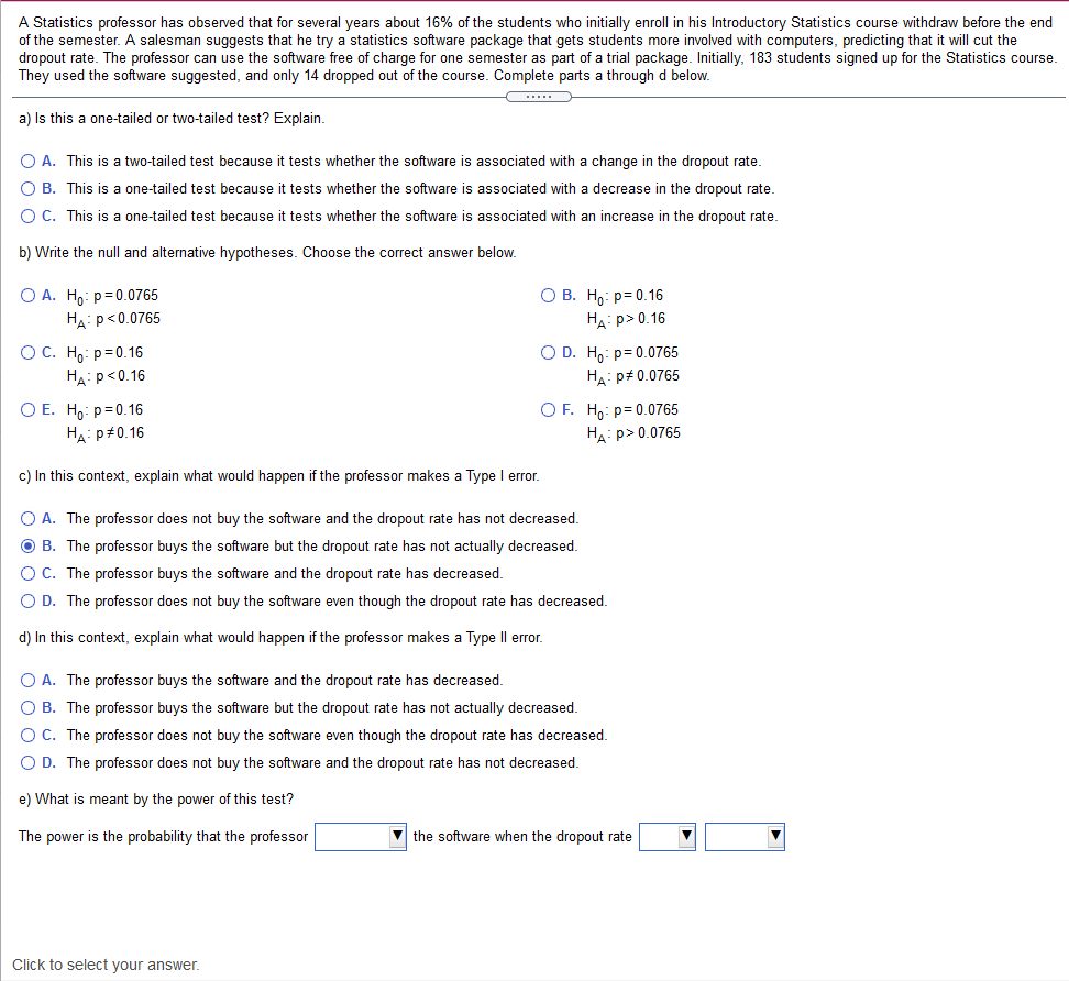 Solved A Statistics professor has observed that for several | Chegg.com