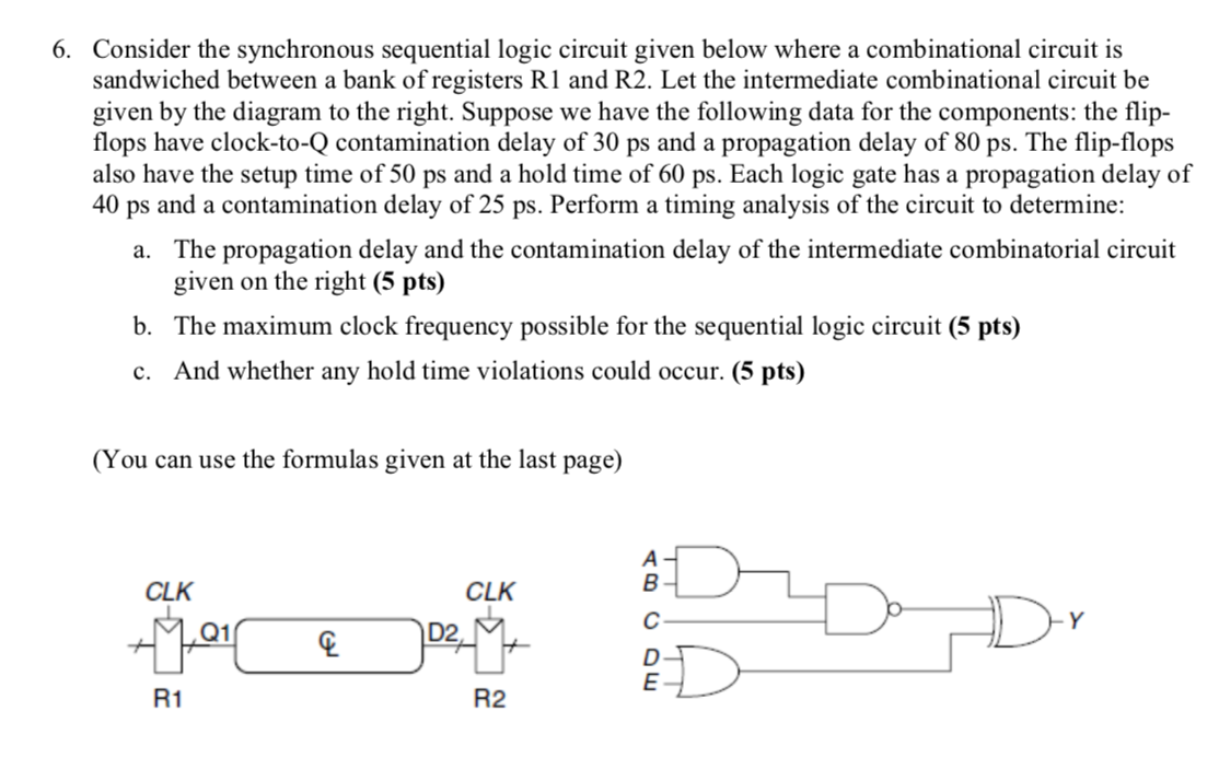 Solved 6. Consider The Synchronous Sequential Logic Circuit | Chegg.com