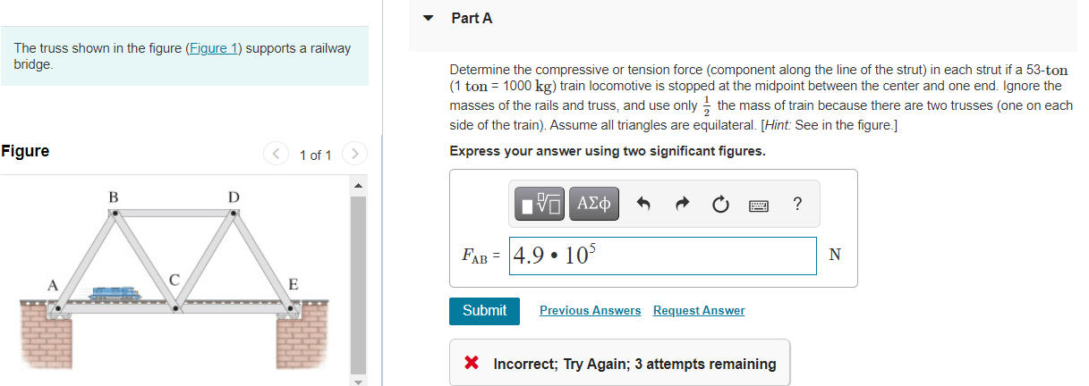 Solved Part A The truss shown in the figure (Figure 1) | Chegg.com