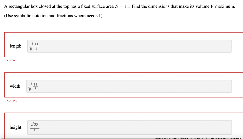 Solved A rectangular box closed at the top has a fixed | Chegg.com