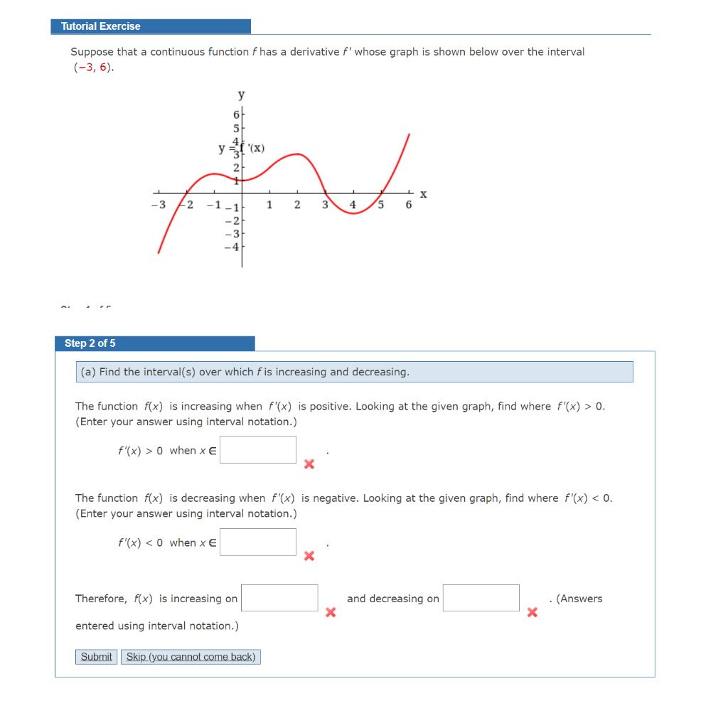 Solved Tutorial Exercise Suppose That A Continuous Function | Chegg.com