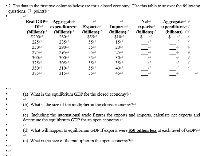 Solved . 2. The data in the first two columns below are for | Chegg.com