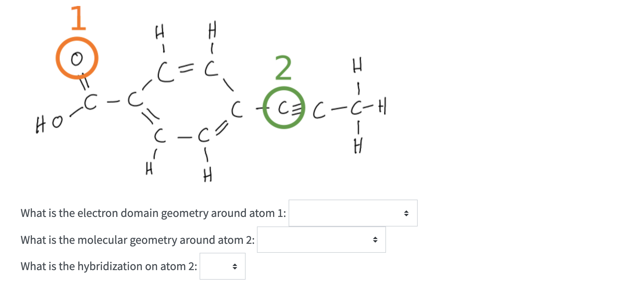 Solved C Ca 1 H H I H 2 C C C C H Ho C C N H H H W Chegg Com