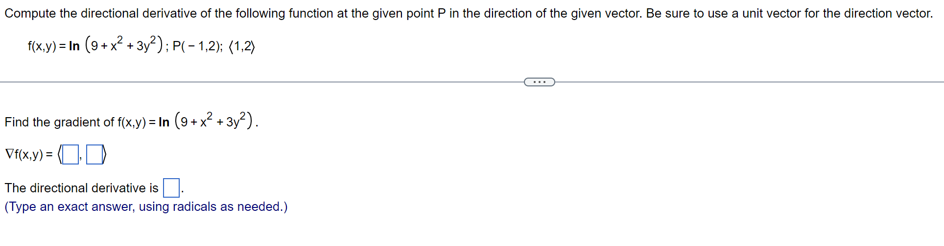 Solved Compute The Directional Derivative Of The Following