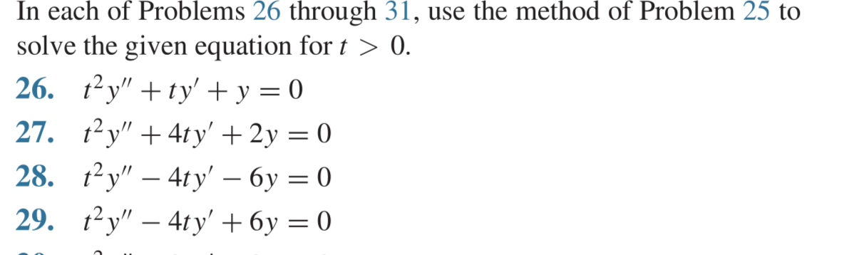 Solved 25. Euler Equations. An equation of the form 12d2 dy