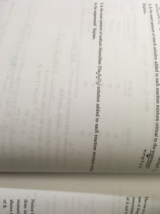 4 Is the exact amount of starch solution added to | Chegg.com