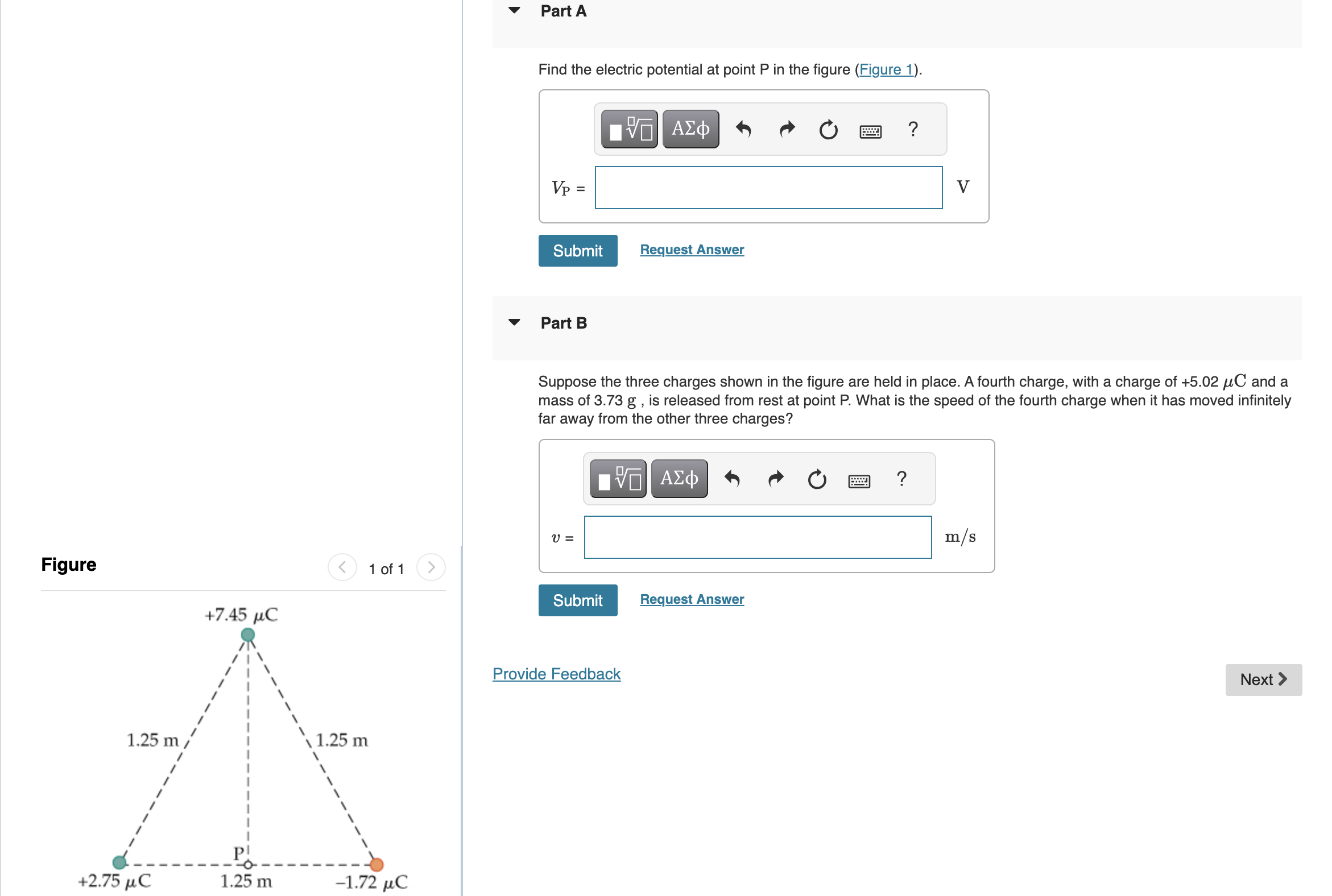 Solved Find The Electric Potential At Point P In The Figure Chegg Com