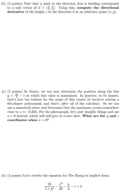 Solved (b) (3 points) Note that a path in the direction Jess | Chegg.com