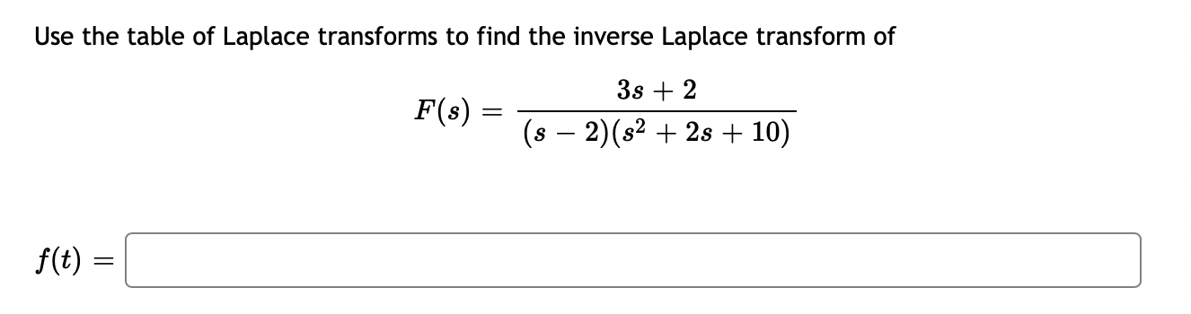 solved-find-the-laplace-transform-f-s-of-the-function-chegg