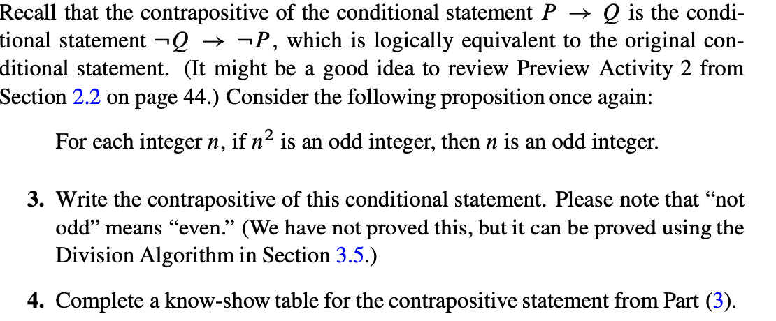 Contrapositive of hotsell a conditional