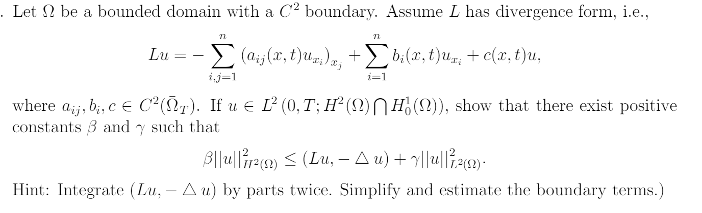 Let 2 Be A Bounded Domain With A C2 Boundary As Chegg Com