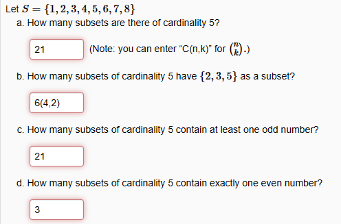 Solved Let S={1,2,3,4,5,6,7,8} A. How Many Subsets Are There | Chegg.com