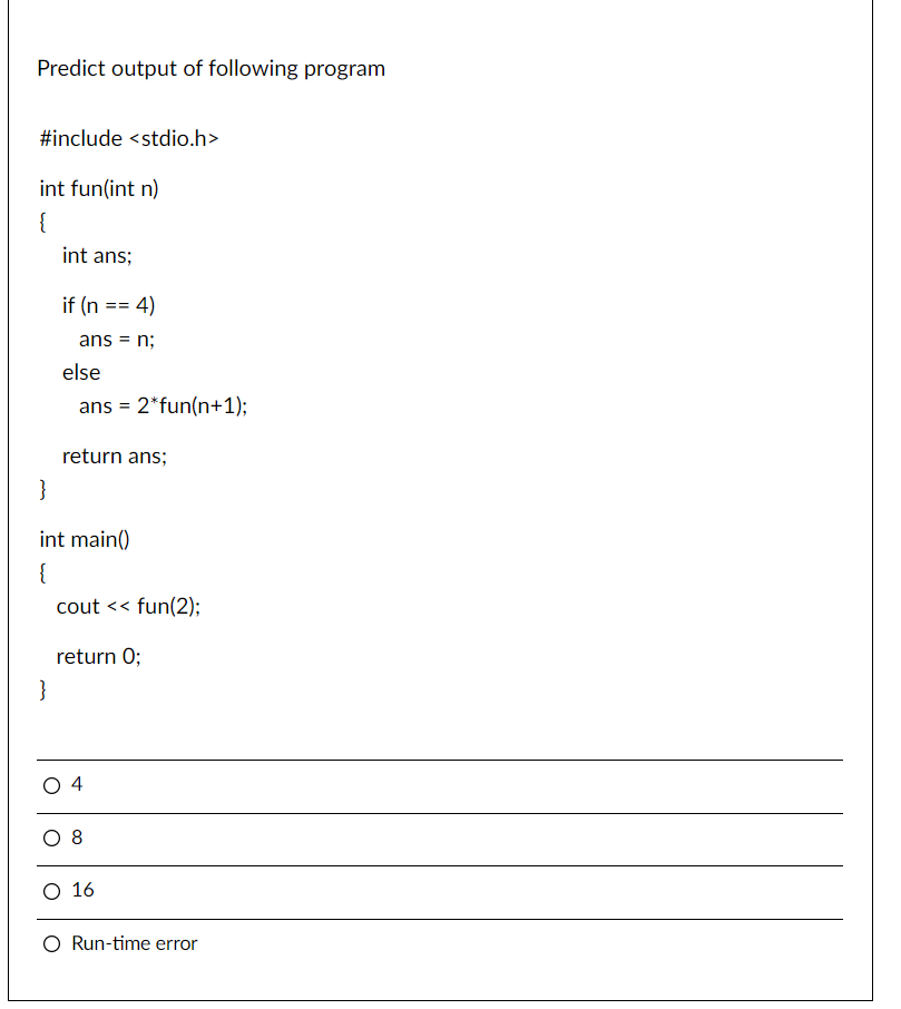 Solved Predict Output Of Following Program #include Int | Chegg.com