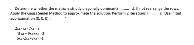 how to determine if a matrix is diagonally dominant
