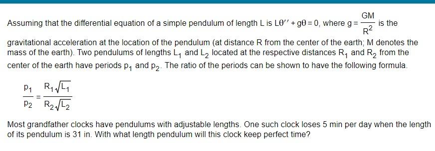 Solved Assuming that the differential equation of a simple | Chegg.com