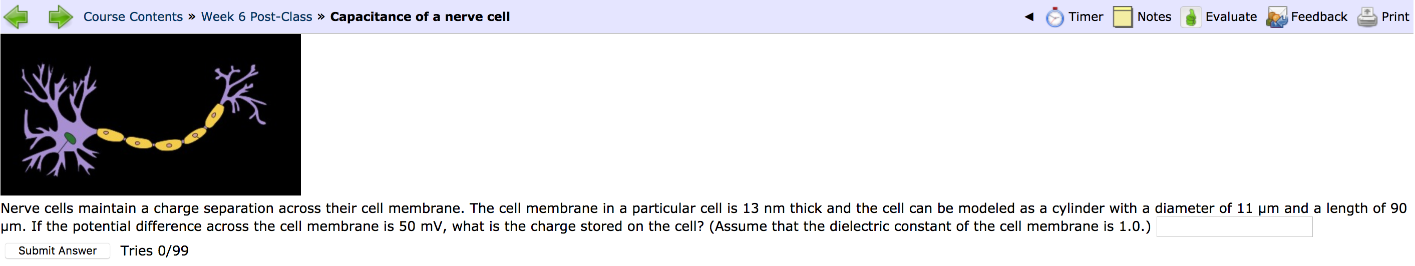 Solved Course Contents » Week 6 Post-Class » Capacitance of | Chegg.com