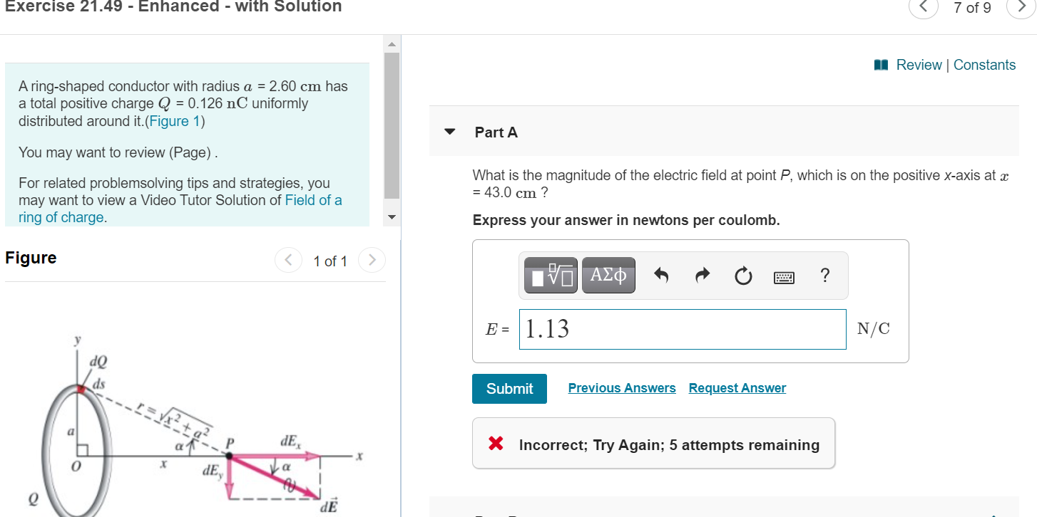 Solved Exercise 21.49 - Enhanced - with Solution 7 of 9 Il | Chegg.com