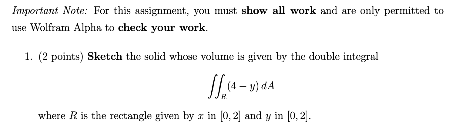 Double integral deals wolfram alpha