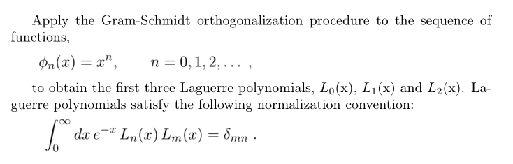 Solved Apply the Gram-Schmidt orthogonalization procedure to | Chegg.com